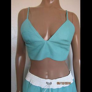 T by ALEXANDER WANG Lamb Leather Bralette Bra Top